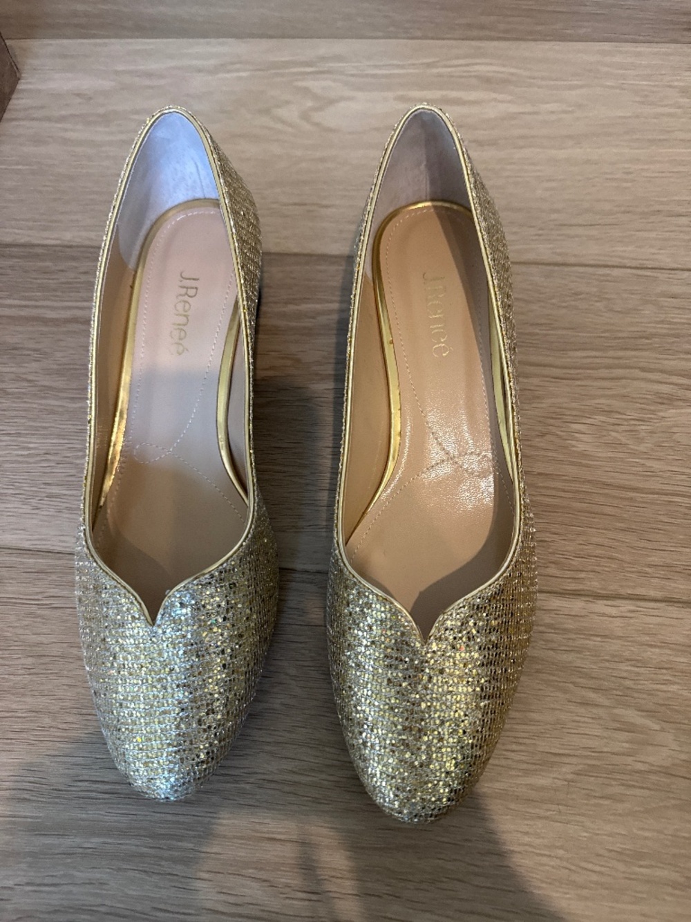 Gold Glitter Shoe